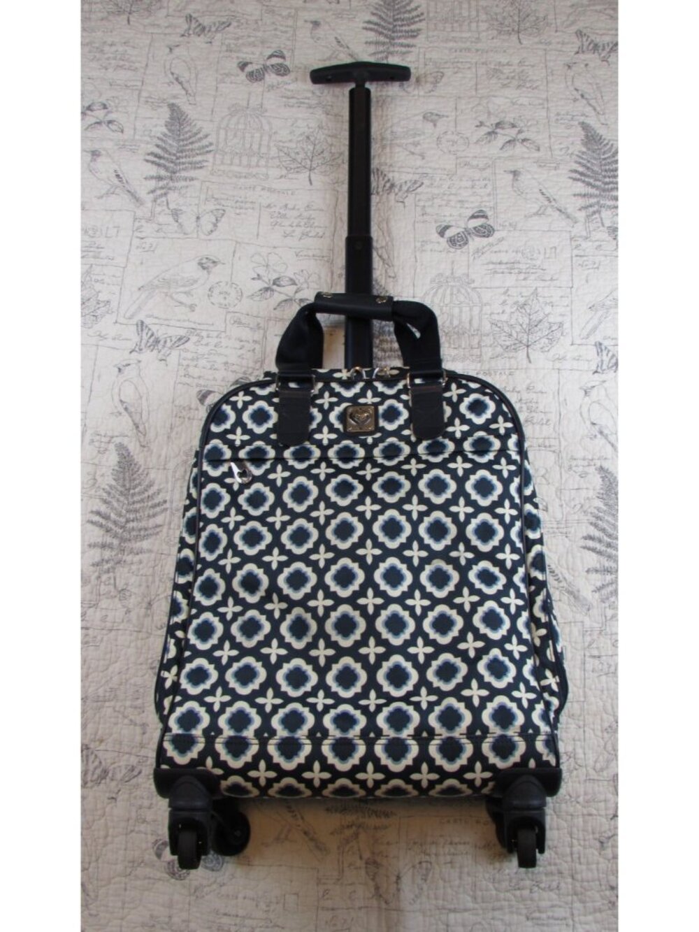 EUC Brighton Blueprint Weekender Fun Blue Print  Rolling Luggage